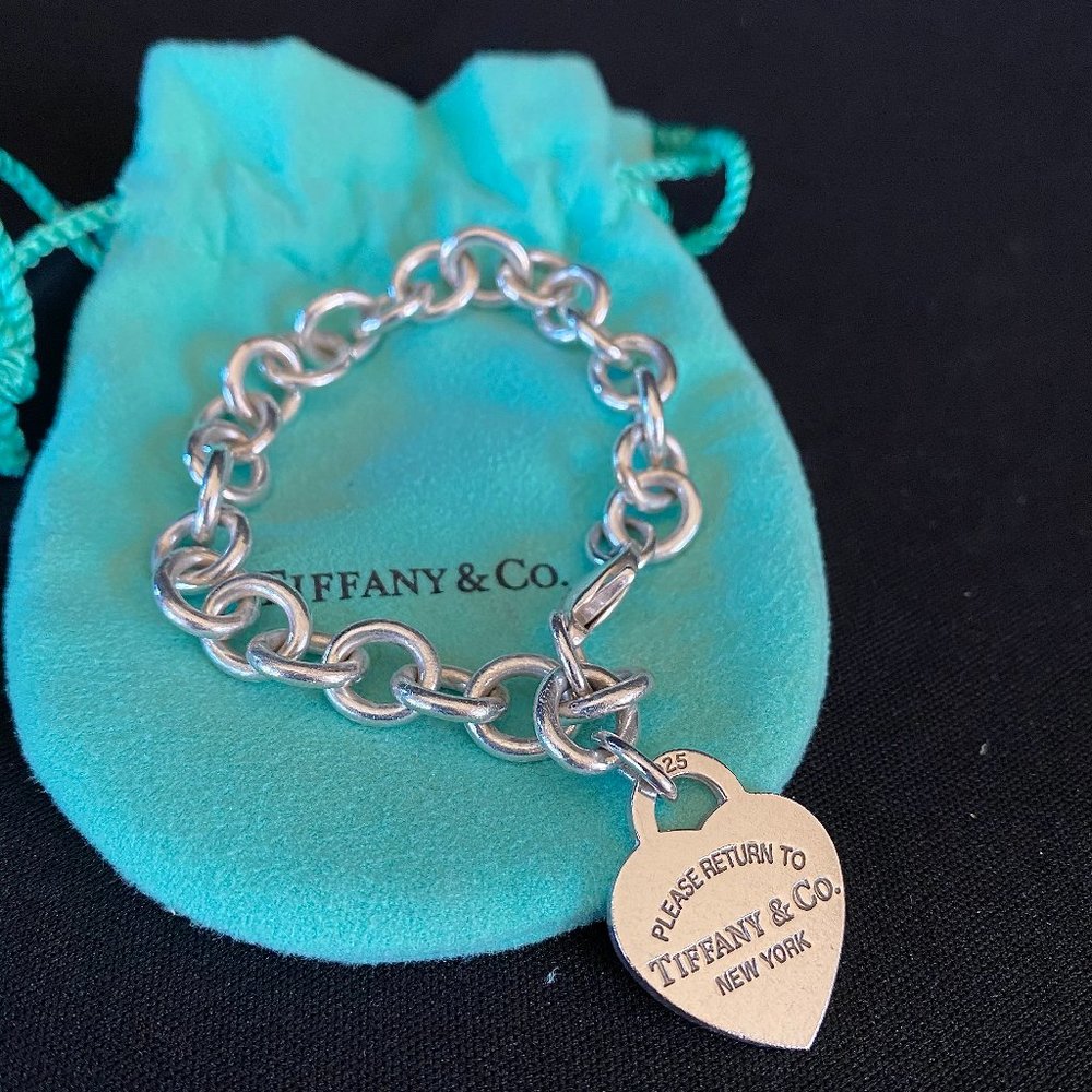 Tiffany Heart Tag Charm Bracelet